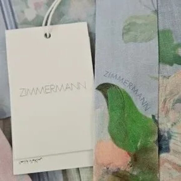 NWT! Zimmermann Everley Floral Linen Midi Dress Size 2 AU, 6-8 US - Picture 14 of 16